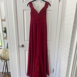 Burgundy Bridesmaid Dress- JJ’s House